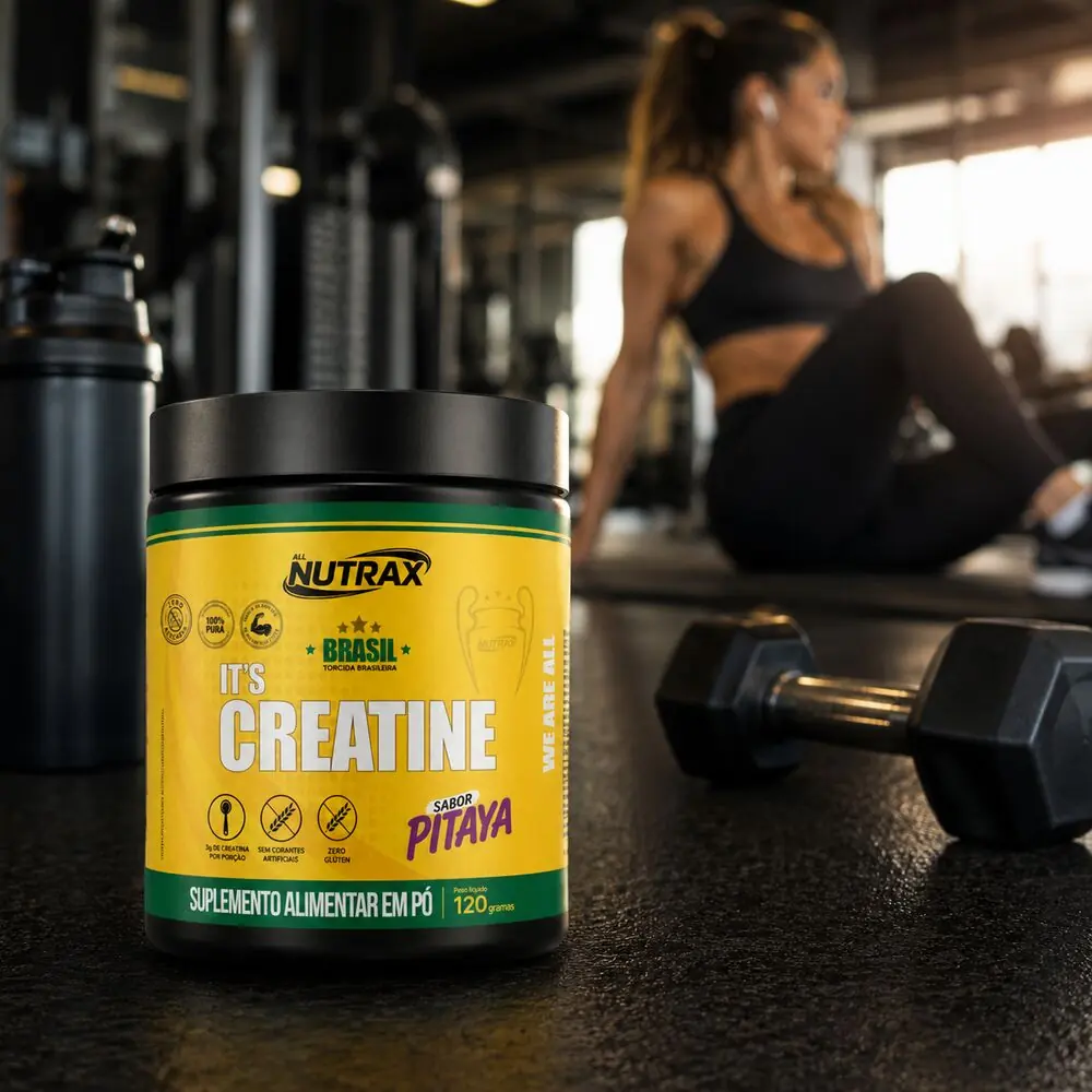 Pote It's Creatine sabor Pitaya na academia